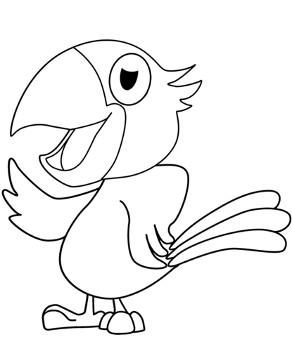 loro para colorear dibujo de loros