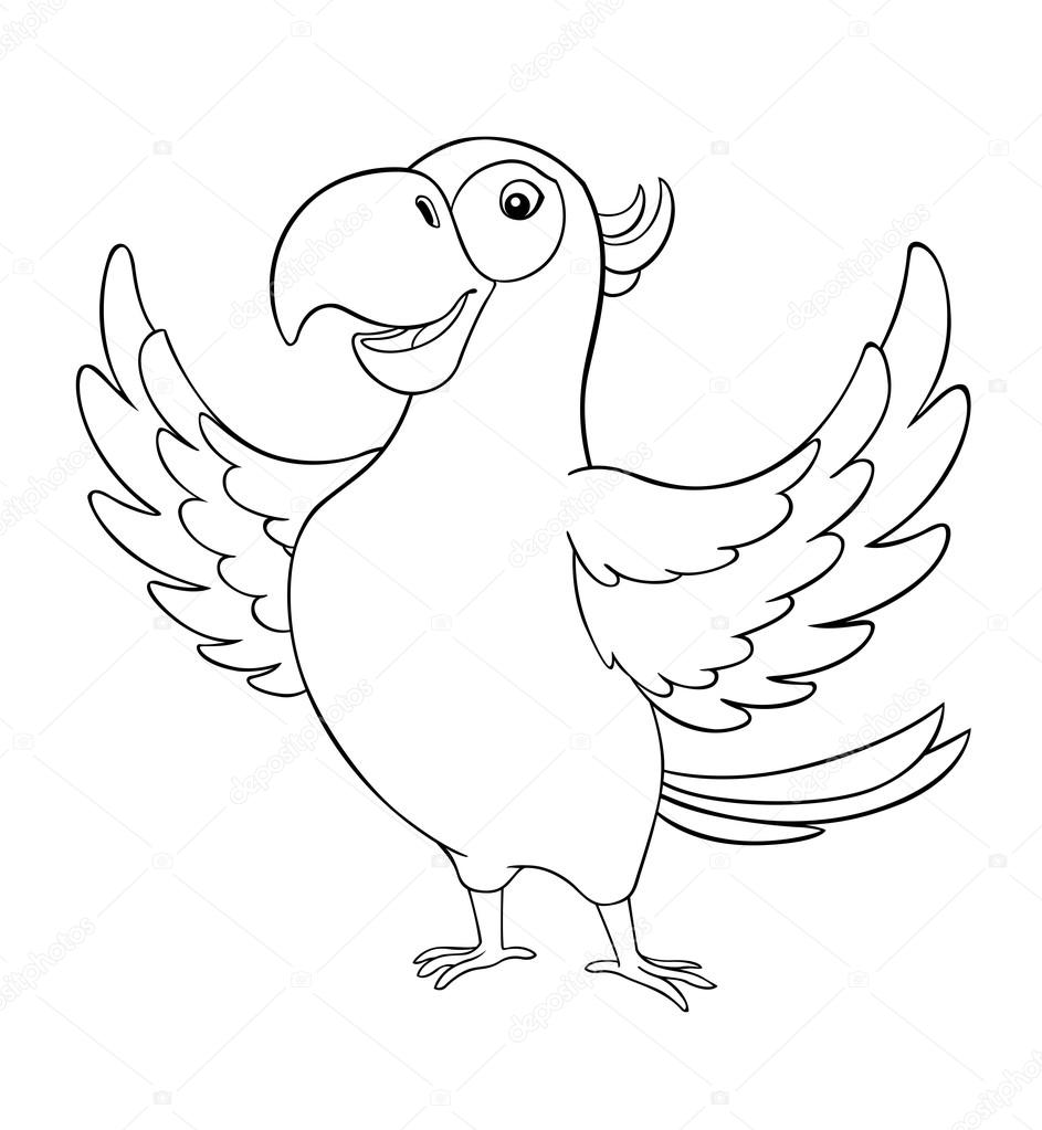 dibujos de loros para calcar, loro para colorear cotorra, loro para pintar