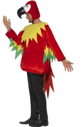 disfraz de loro casero hombre
