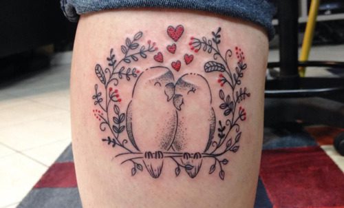 hacerse un tatuaje de agapornis
