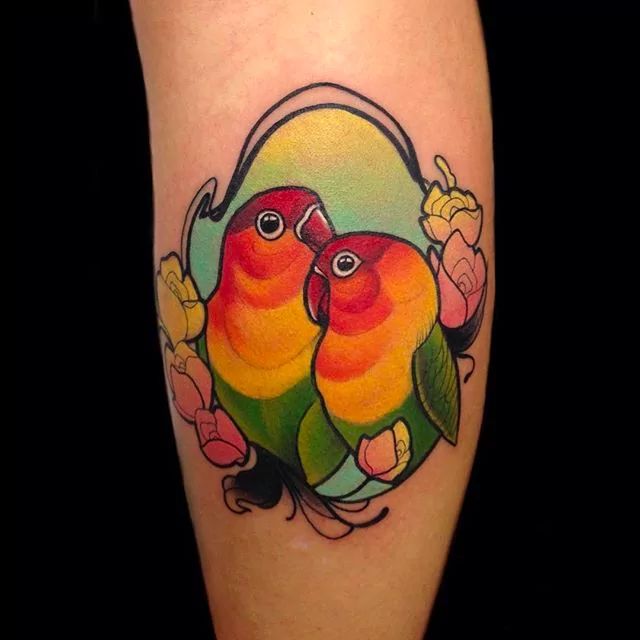 tatuaje de pareja de inseparables