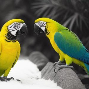 Forrajeo en El Suelo en Loros Mascota