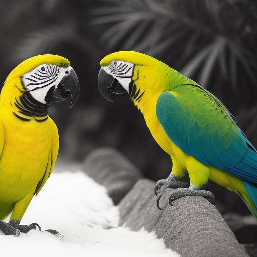 Forrajeo en El Suelo en Loros Mascota